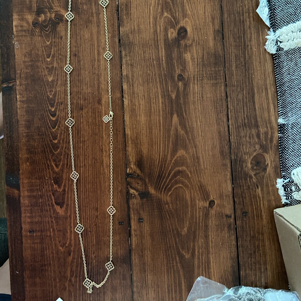 Gold Kendra Scott Logo necklace